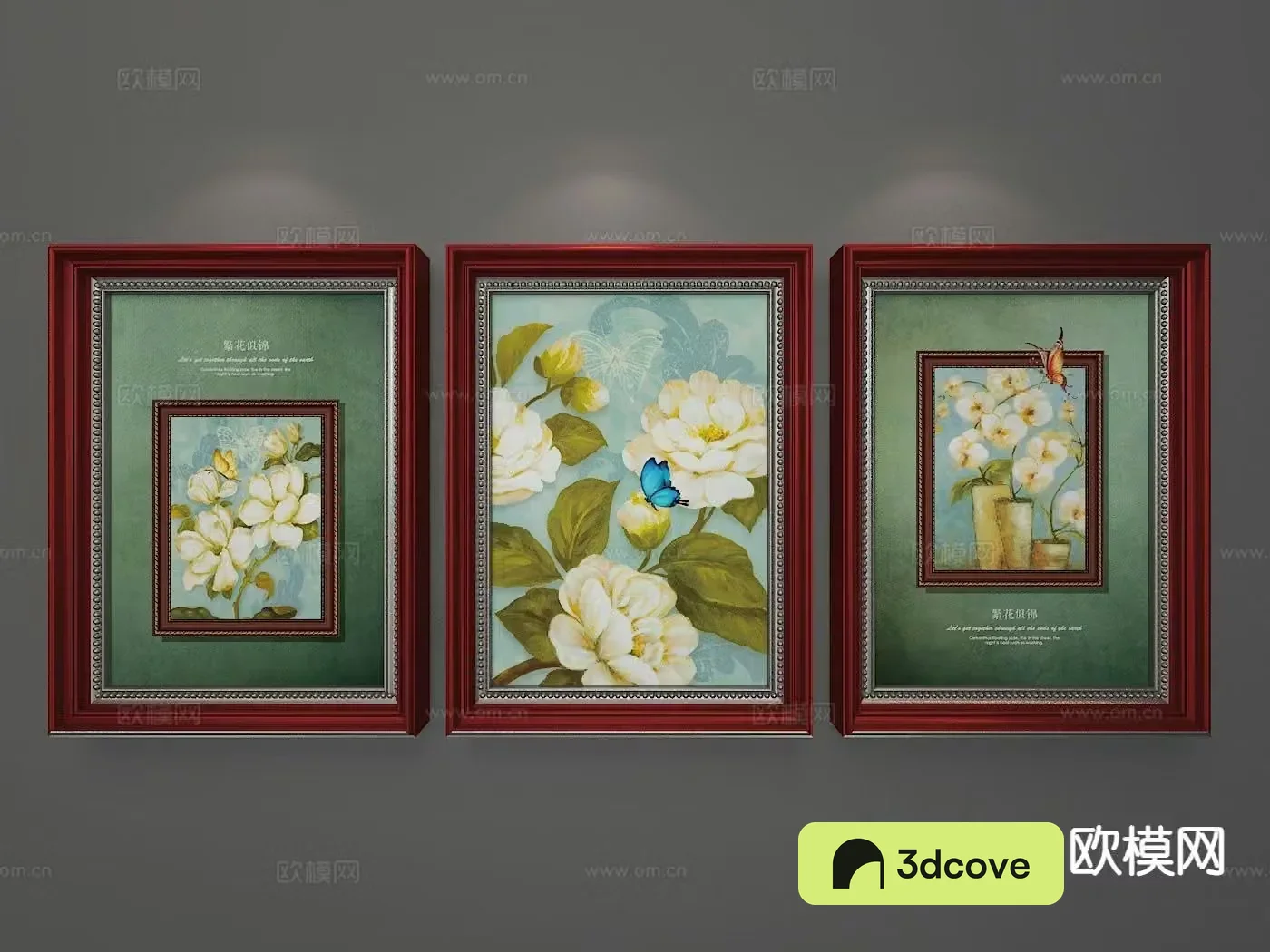 American decorative painting art painting flower hanging painting