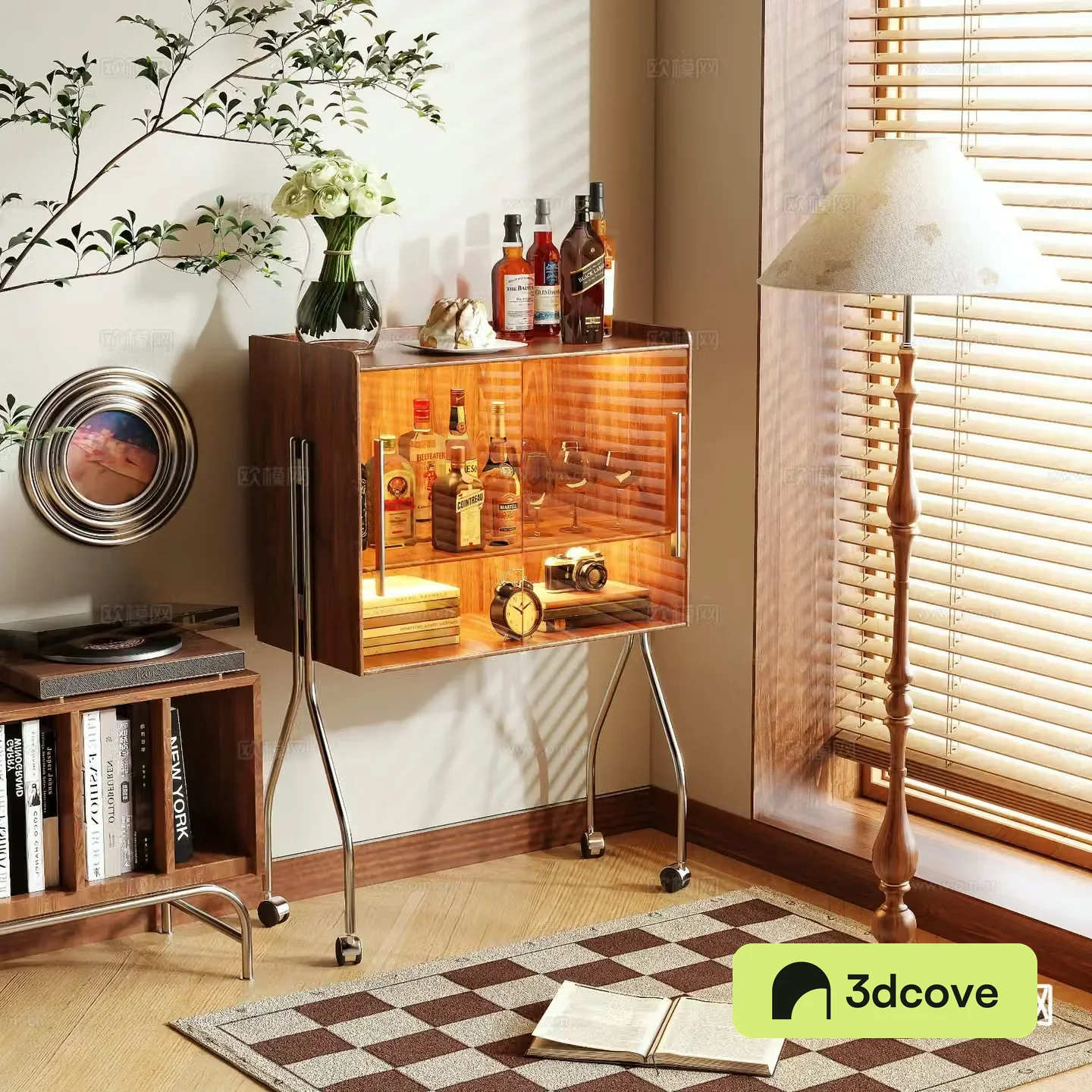 Medieval style wine cabinet