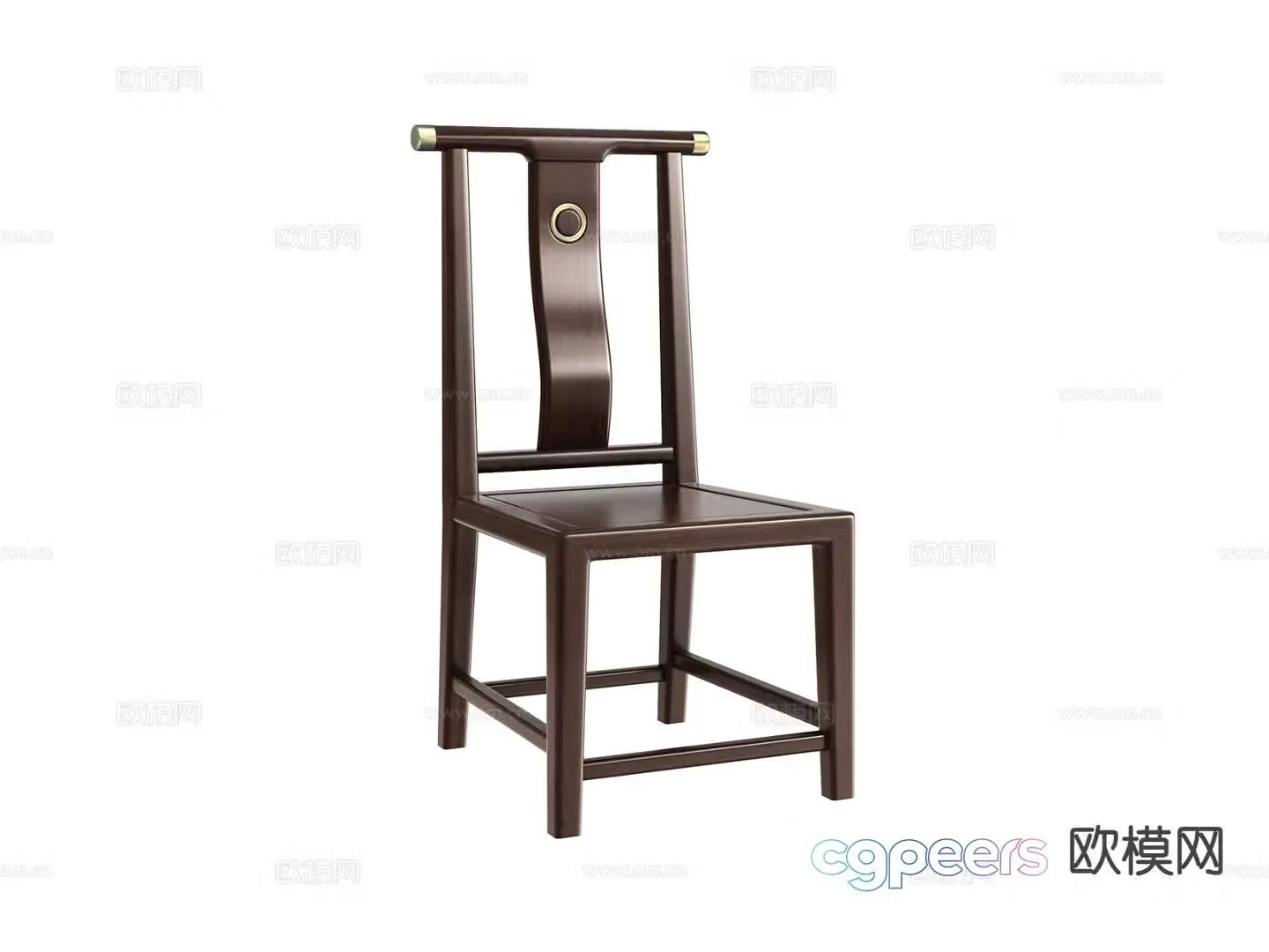 New Chinese style chair dining chair 3d model