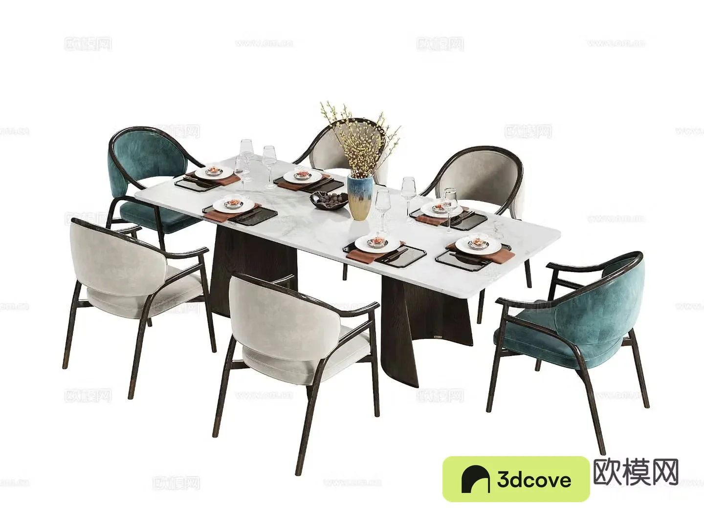 New Chinese dining table and chairs