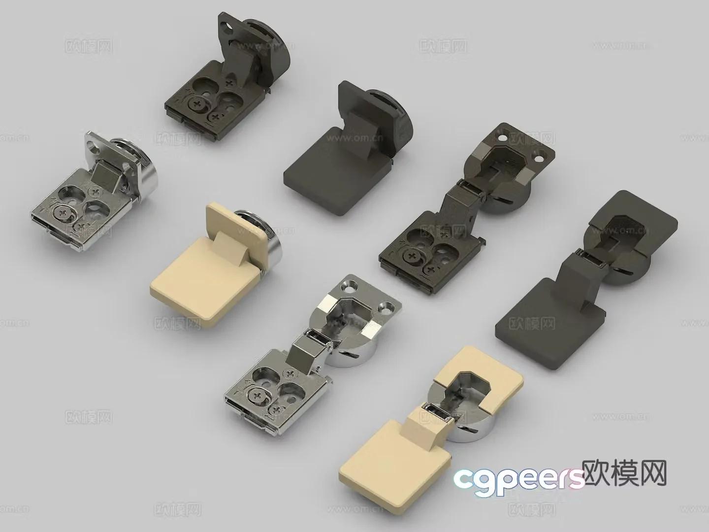 Hardware hinge door hinge pipe hinge cabinet door hardware door page 3d model