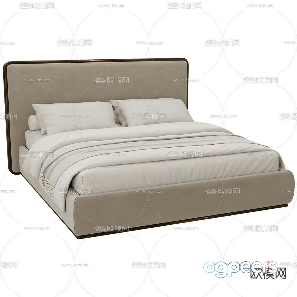 CPRN modern double bed 3d model
