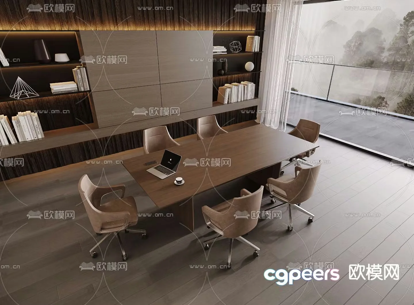 conference table and chairs conference table 3d model