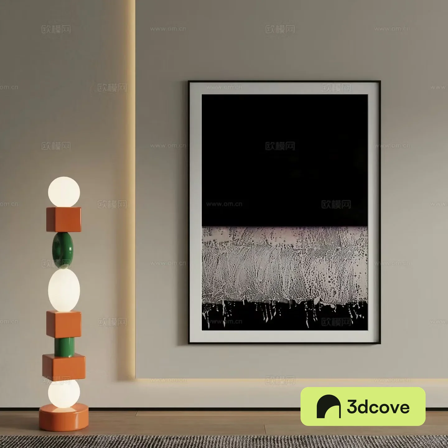 Modern decorative painting black and white hanging painting