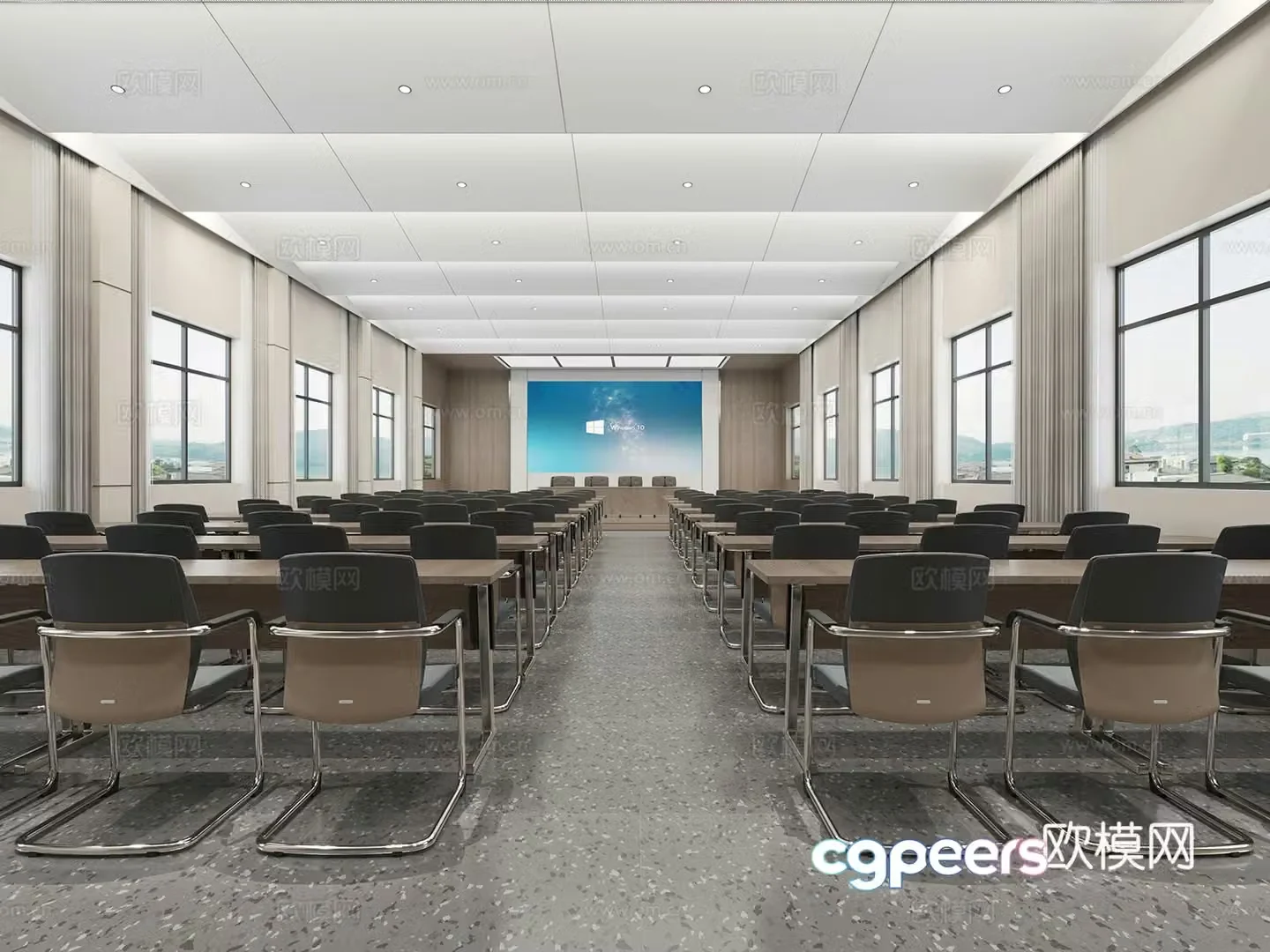 Modern lecture hall 3d model