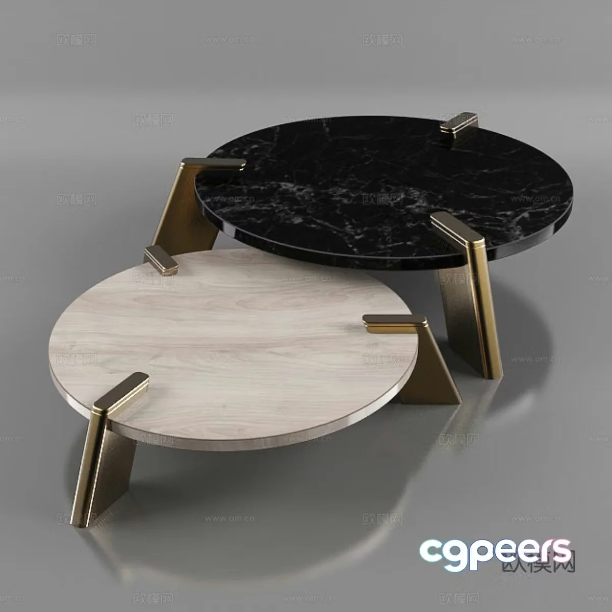 3D model of coffee table combination