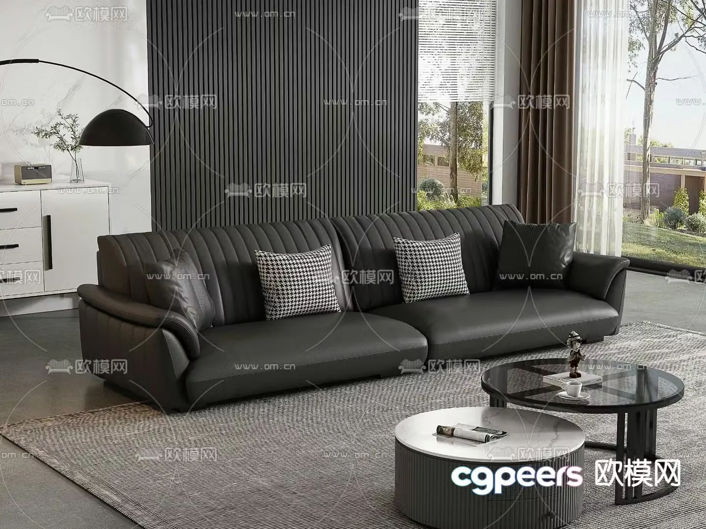 Italian sofa double sofa 3d model
