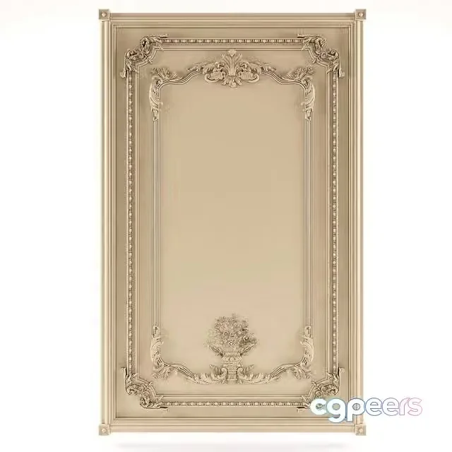 3ds Max Free – Classic Style decoration wall panel