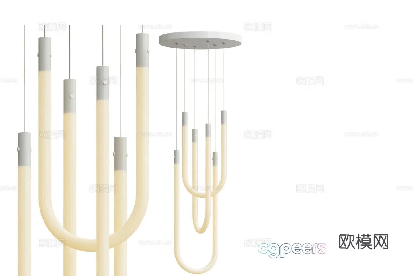 Modern simple chandelier chandelier simple chandelier living room chandelier dining chandelier 3d model