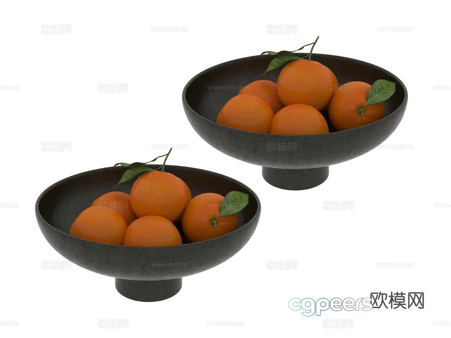 Fruit orange fruit plate 3d model