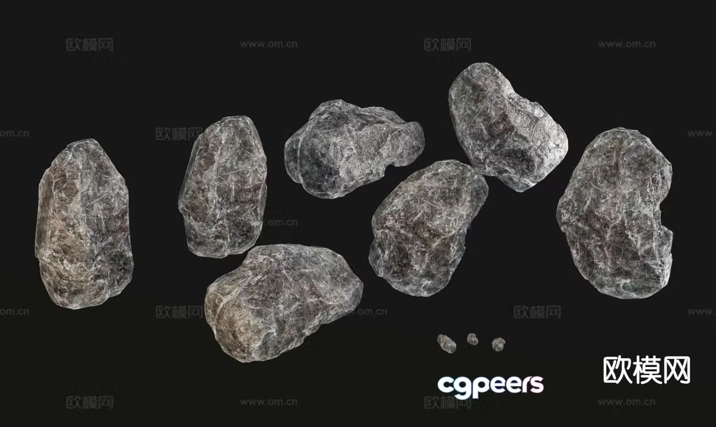 stone rock stones landscape stone 3d model