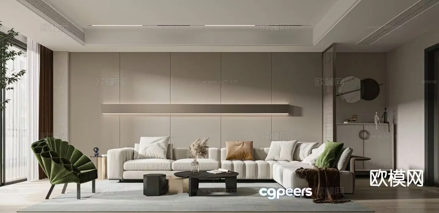 Modern living room 3d model