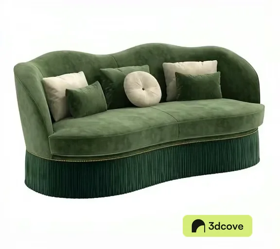 Green Velvet Sofa