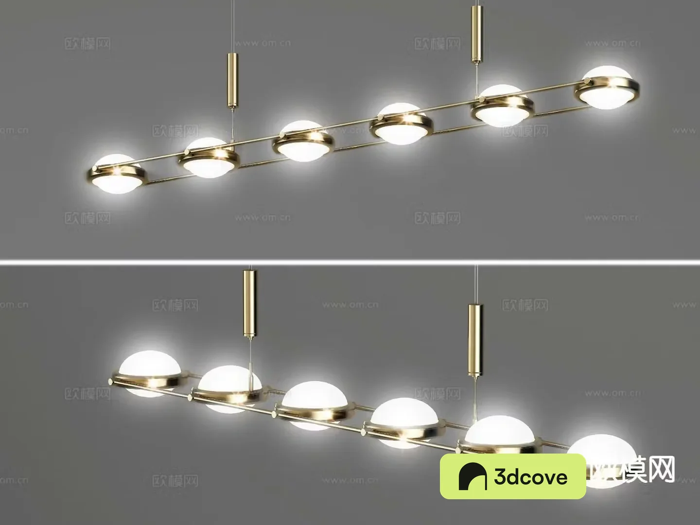Light luxury long chandelier