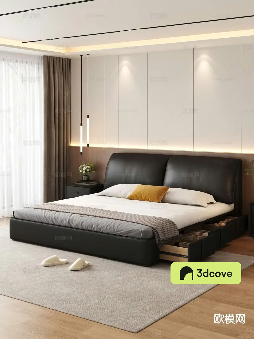 Modern double bed