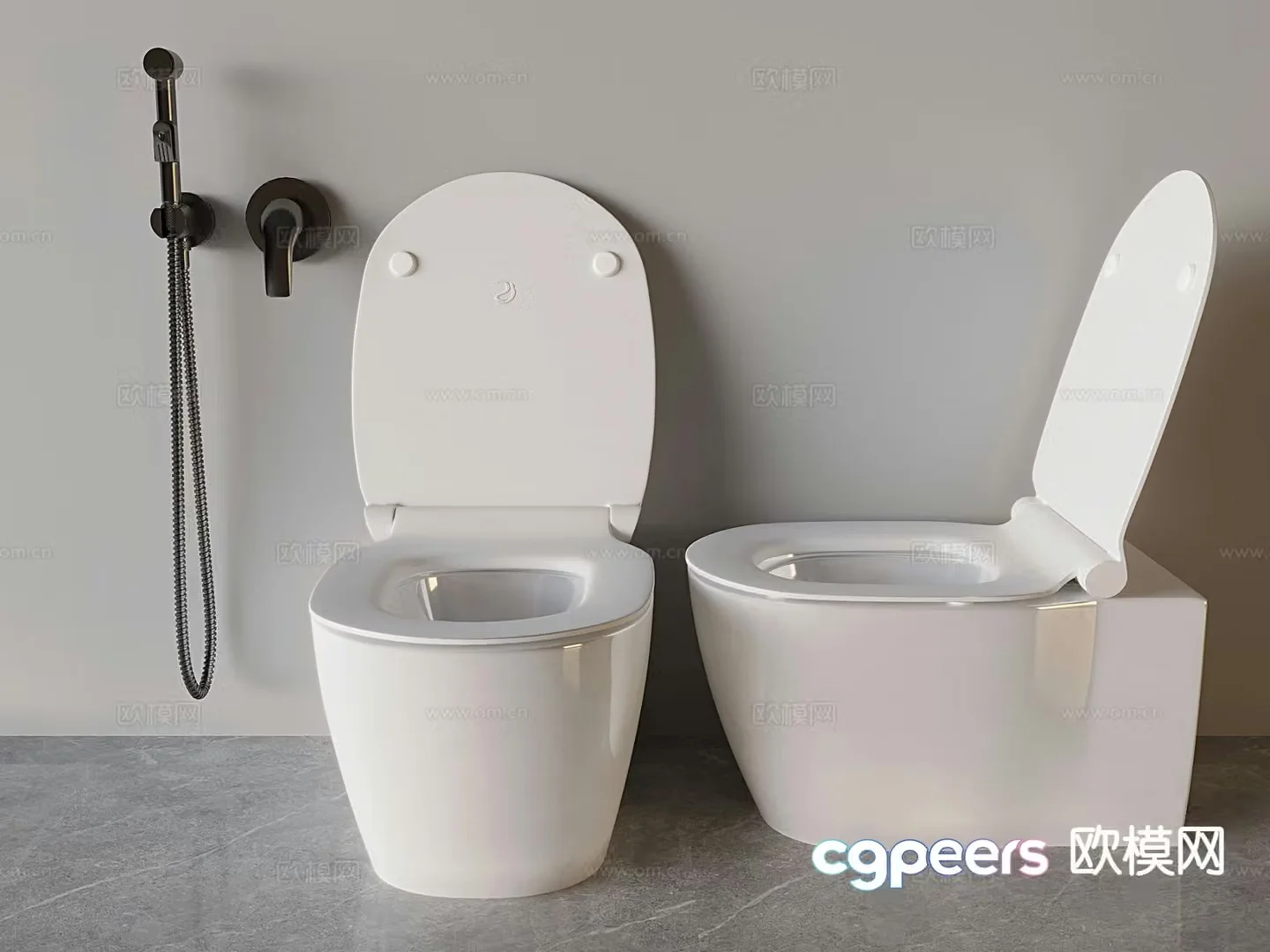 modern toilet toilet 3d model