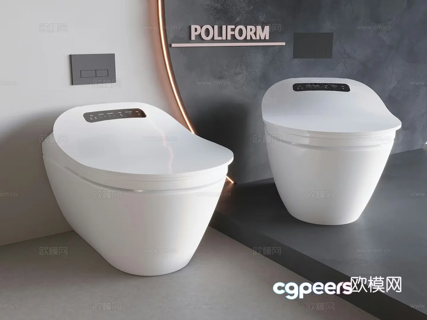 Smart toilet toilet 3D model