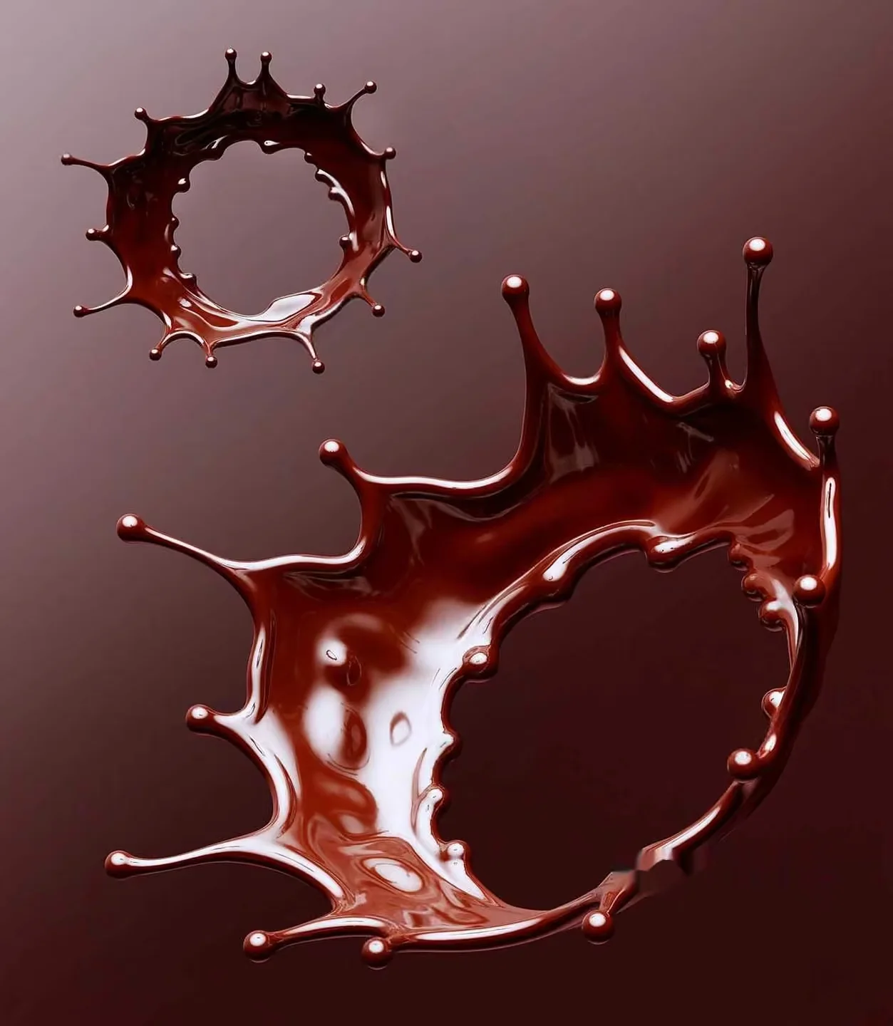 Brown Chocolate Splashes 3D Model – 1136 – CORONA Render