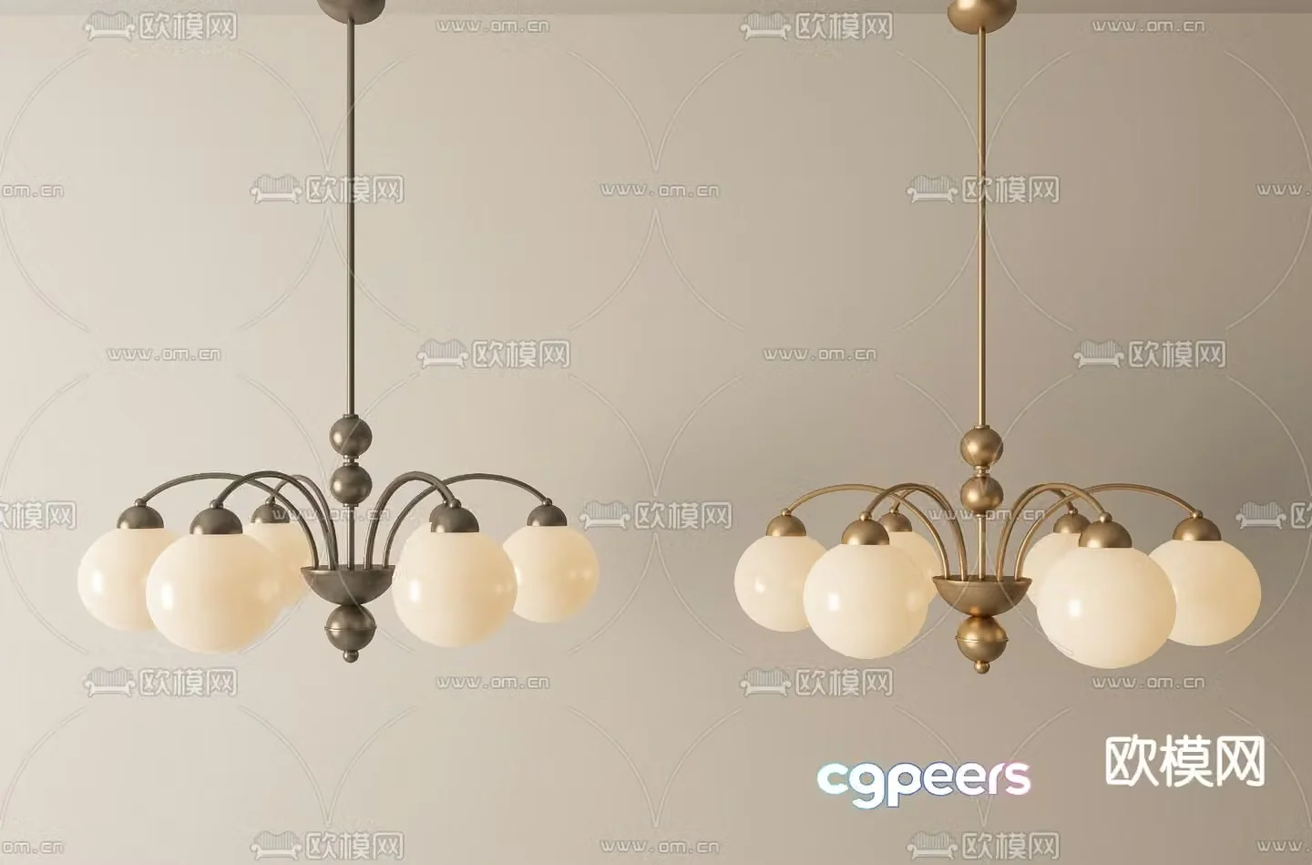 French chandeliers medieval style chandeliers 3D model