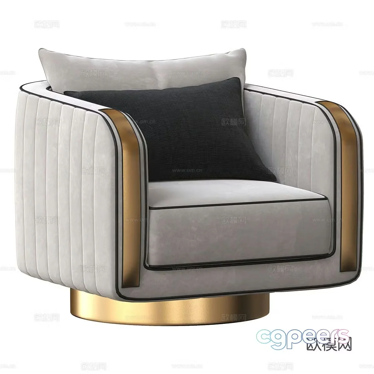 Italian single sofa 3d model