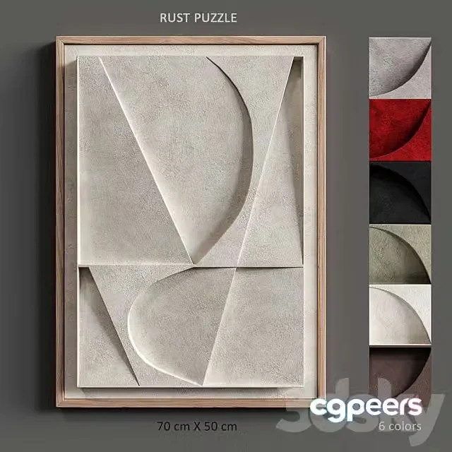 3ds Max Free – RUST PUZZLE Relief