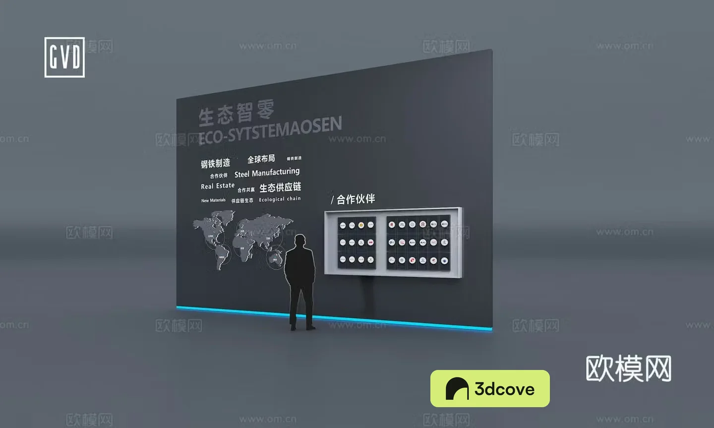 Exhibition display Modern exhibition wall Cultural wall Science and technology exhibition area Installation wall Interactive device Screen