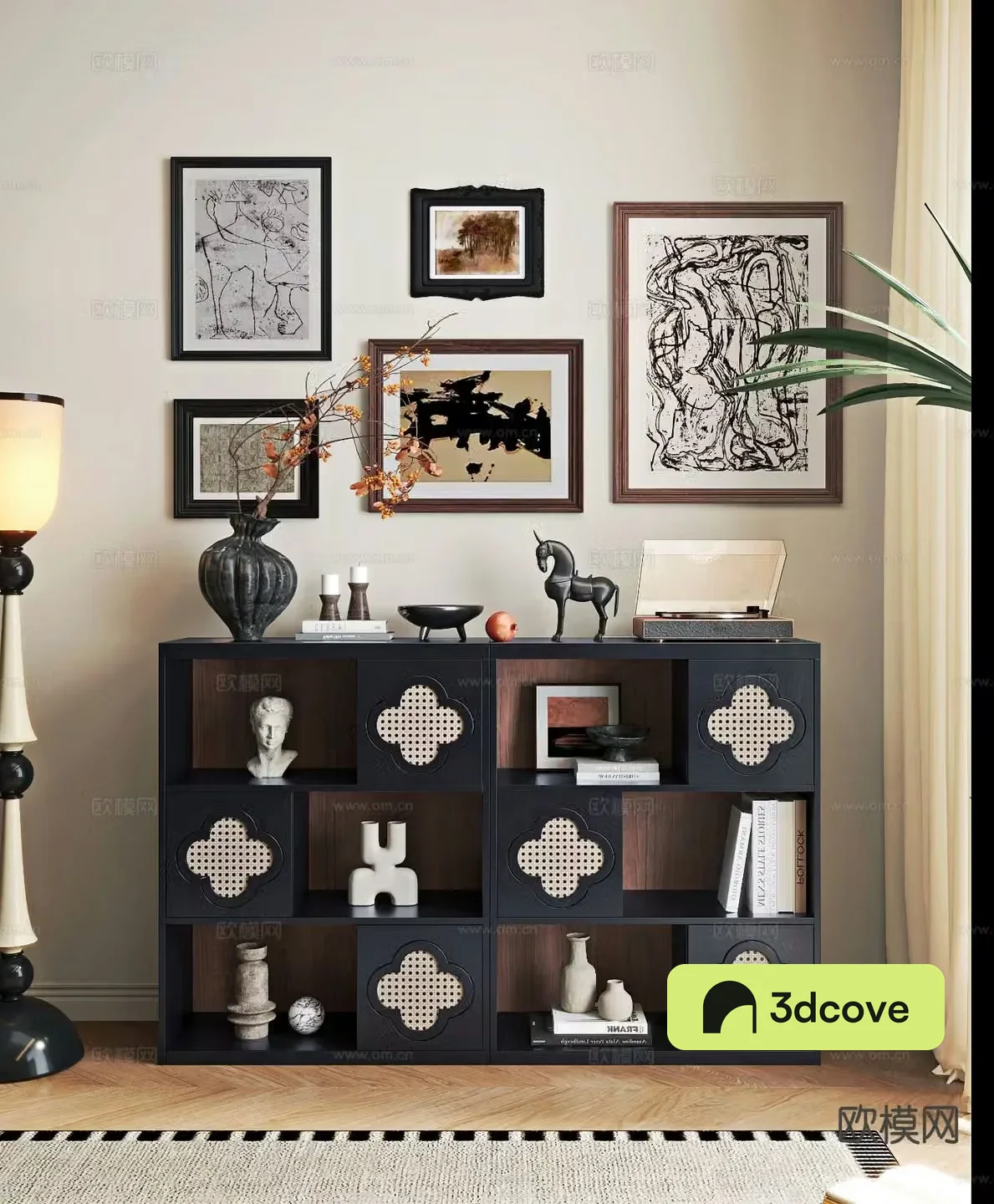French entryway cabinet low cabinet