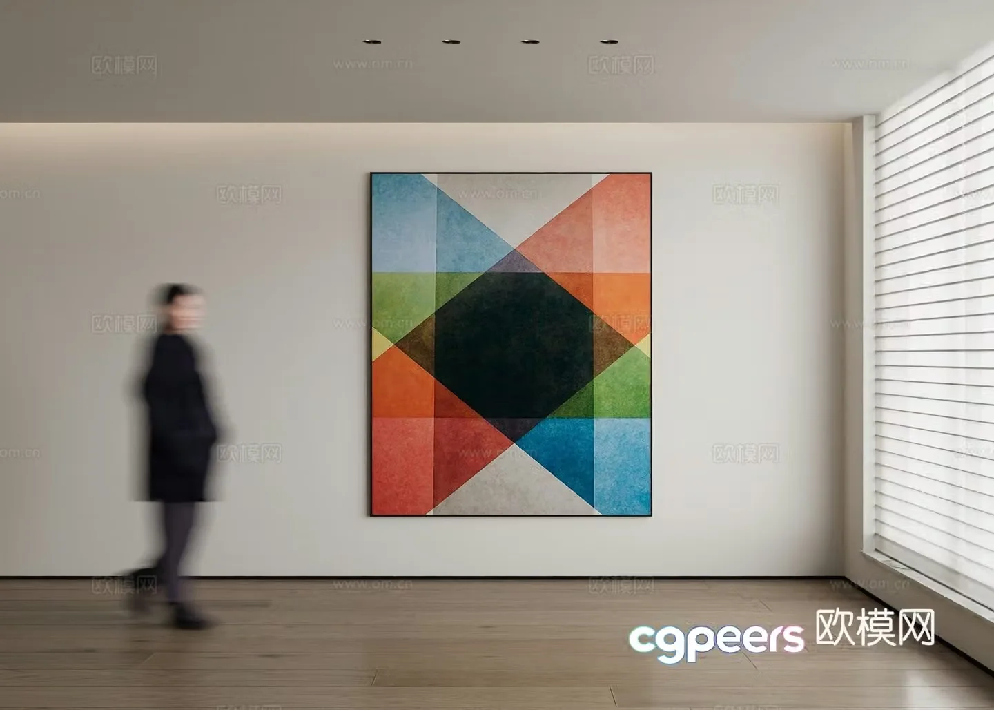 Modern decorative painting 3d model