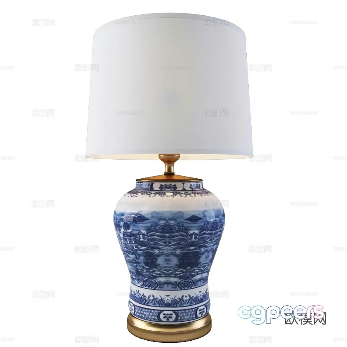 Chinese blue 3d model