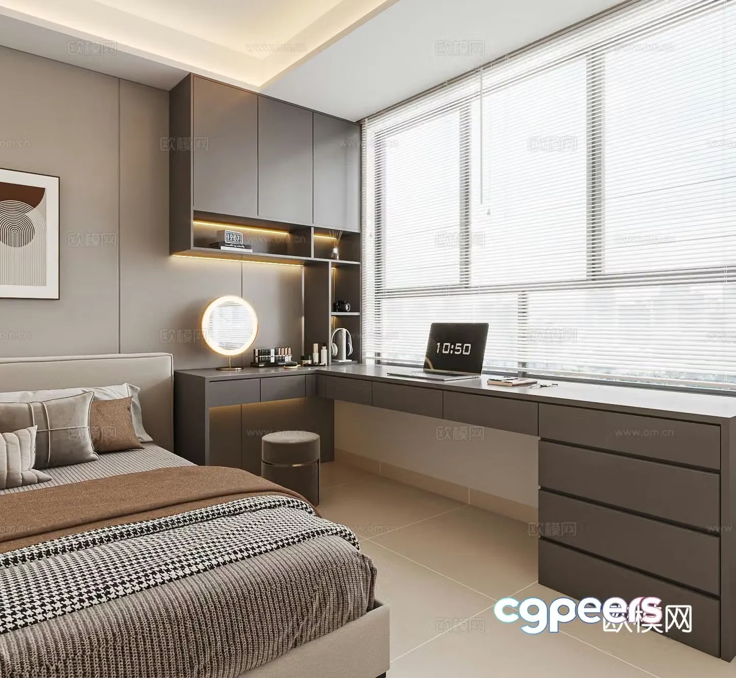 3d model of tatami bedroom and second bedroom