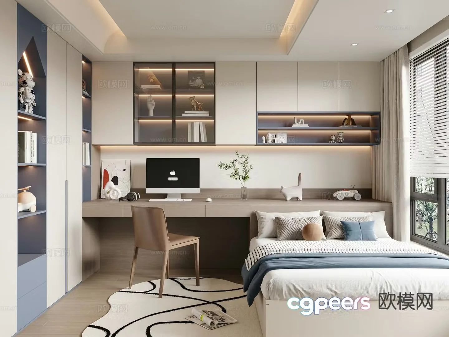 3d model of tatami bedroom and second bedroom