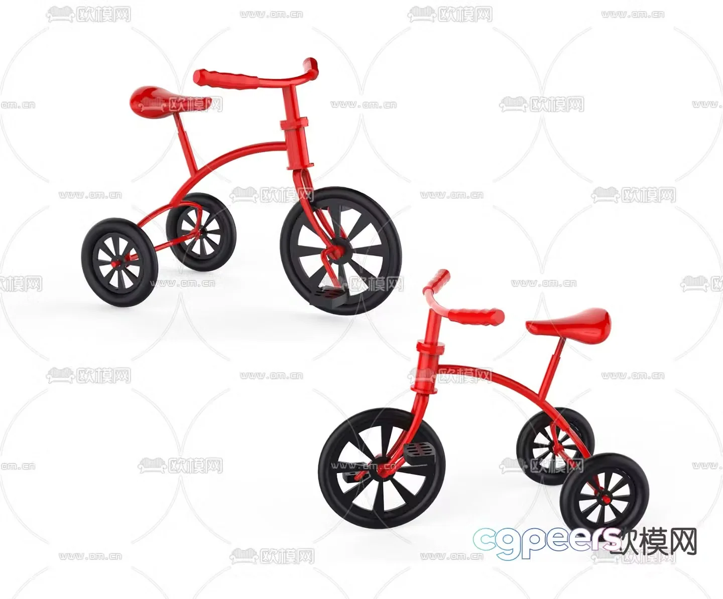 Modern children’s bicycle 3d model