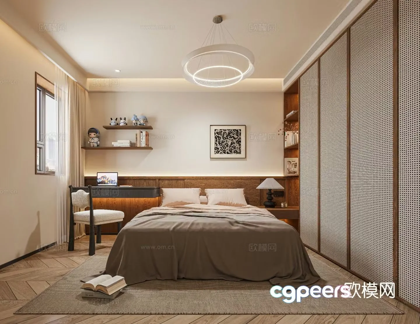 Medieval style bedroom master bedroom 3d model
