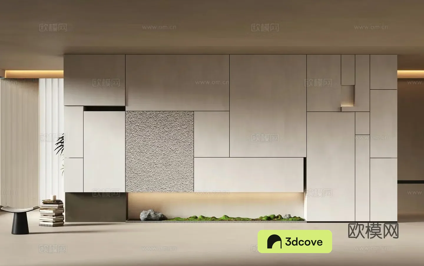 Modern porch background wall modeling wall Scapa