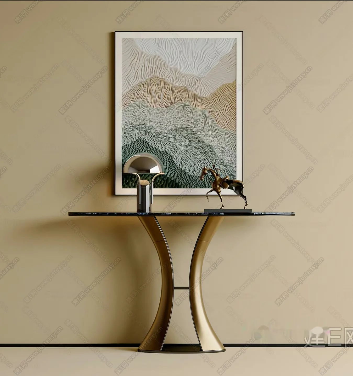 Modern Console Table 3D Model – 6804 – VRAY Render