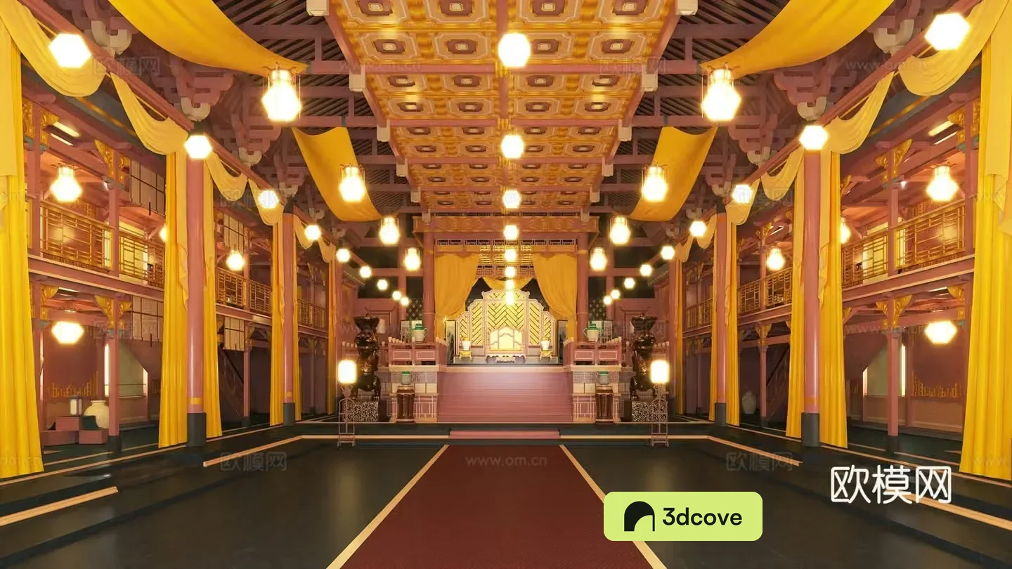 Song Dynasty auditorium palace Song Dynasty palace ancient palace