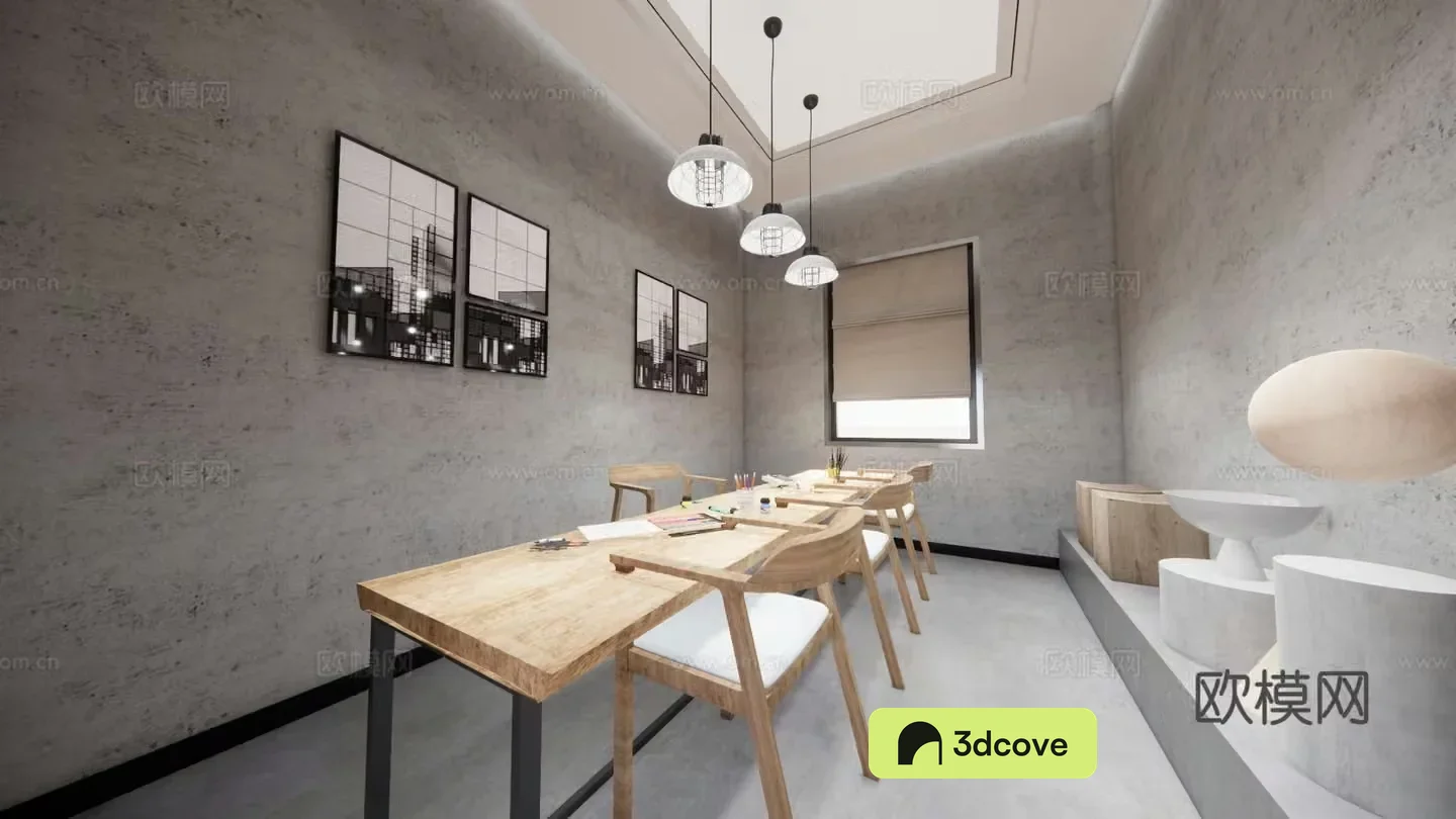 Modern industrial style studio