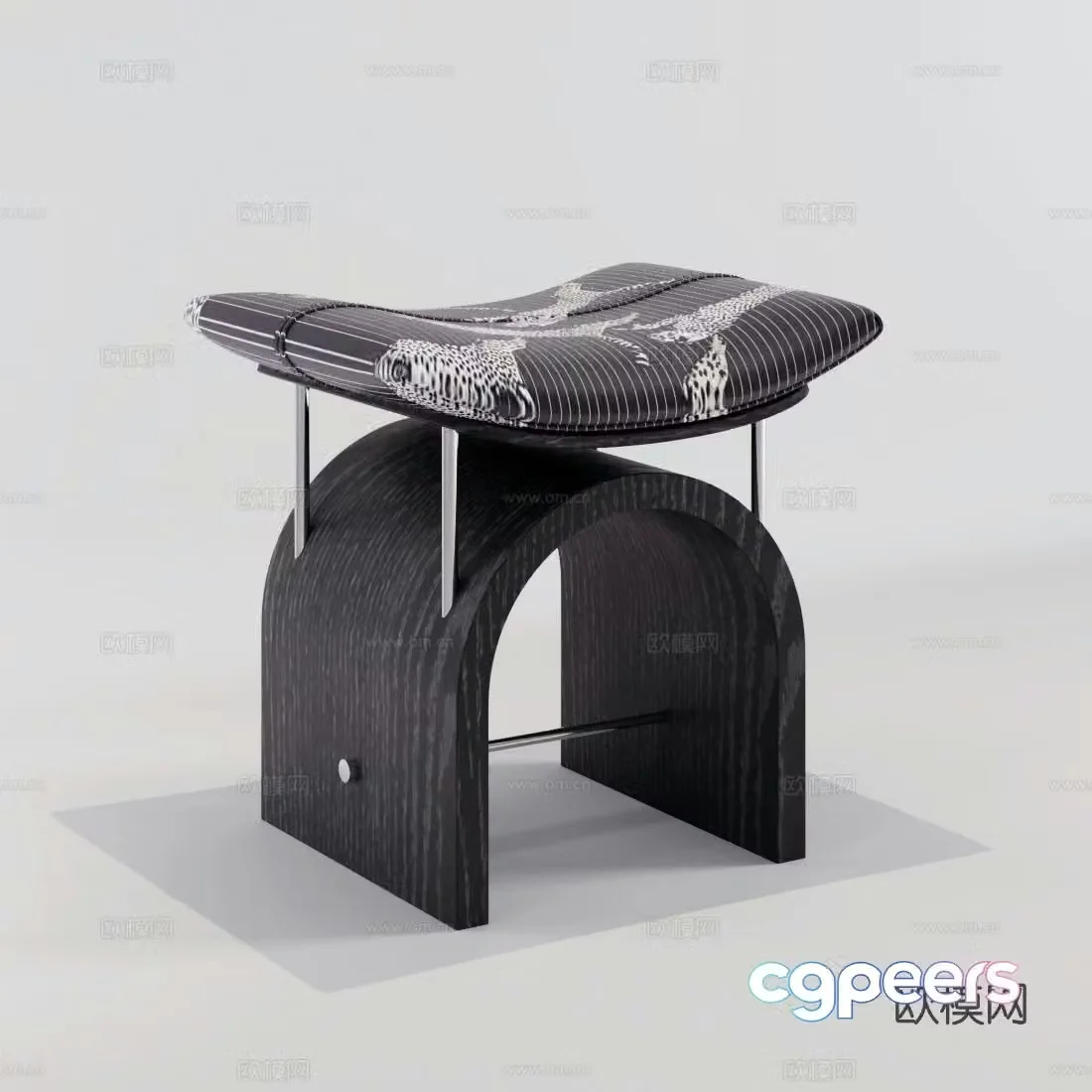 Middle-aged shoe changing stool stool casual stool dressing stool 3d model