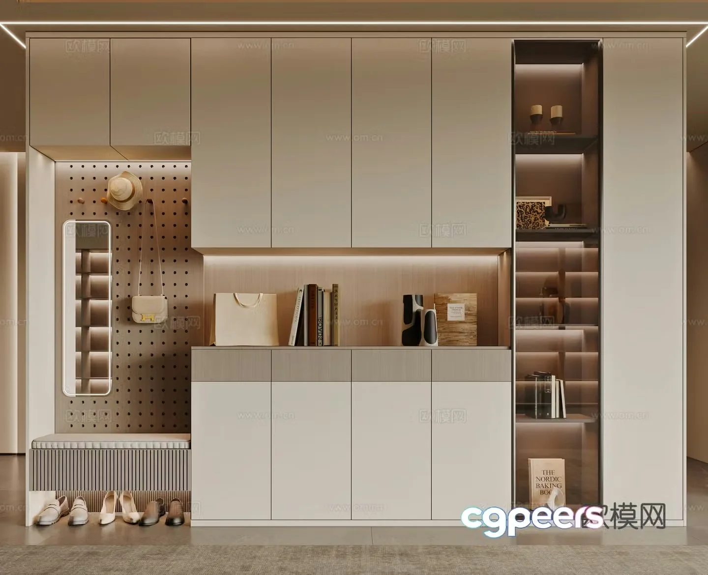 Modern shoe cabinet 3d model