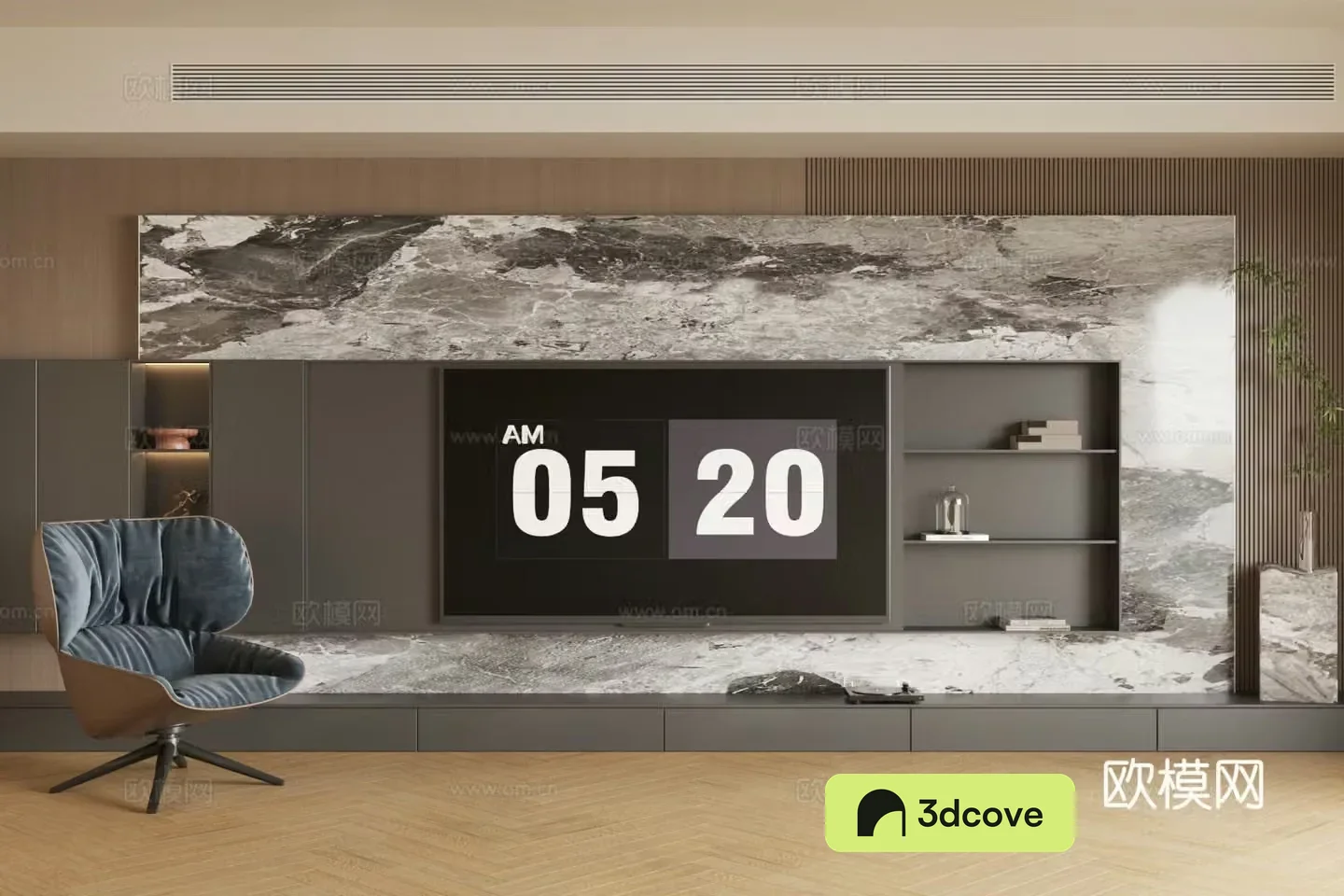 Modern Italian TV background wall Light luxury Italian living room background wall Marble background wall