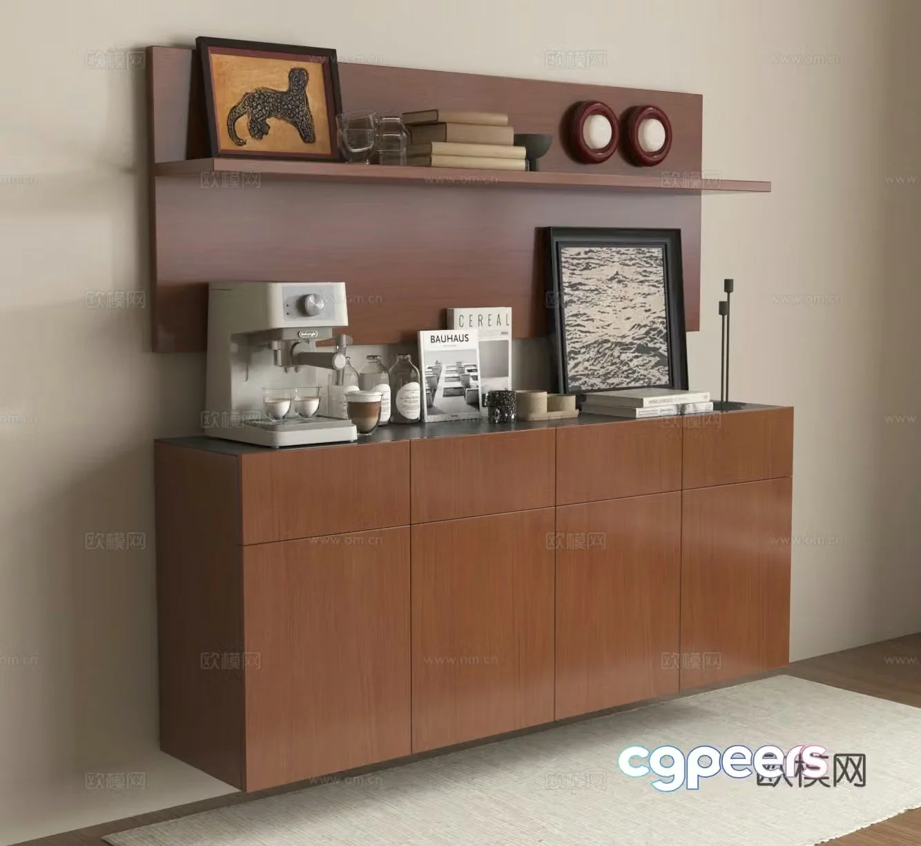 Sideboard sideboard ornament storage cabinet 3D model