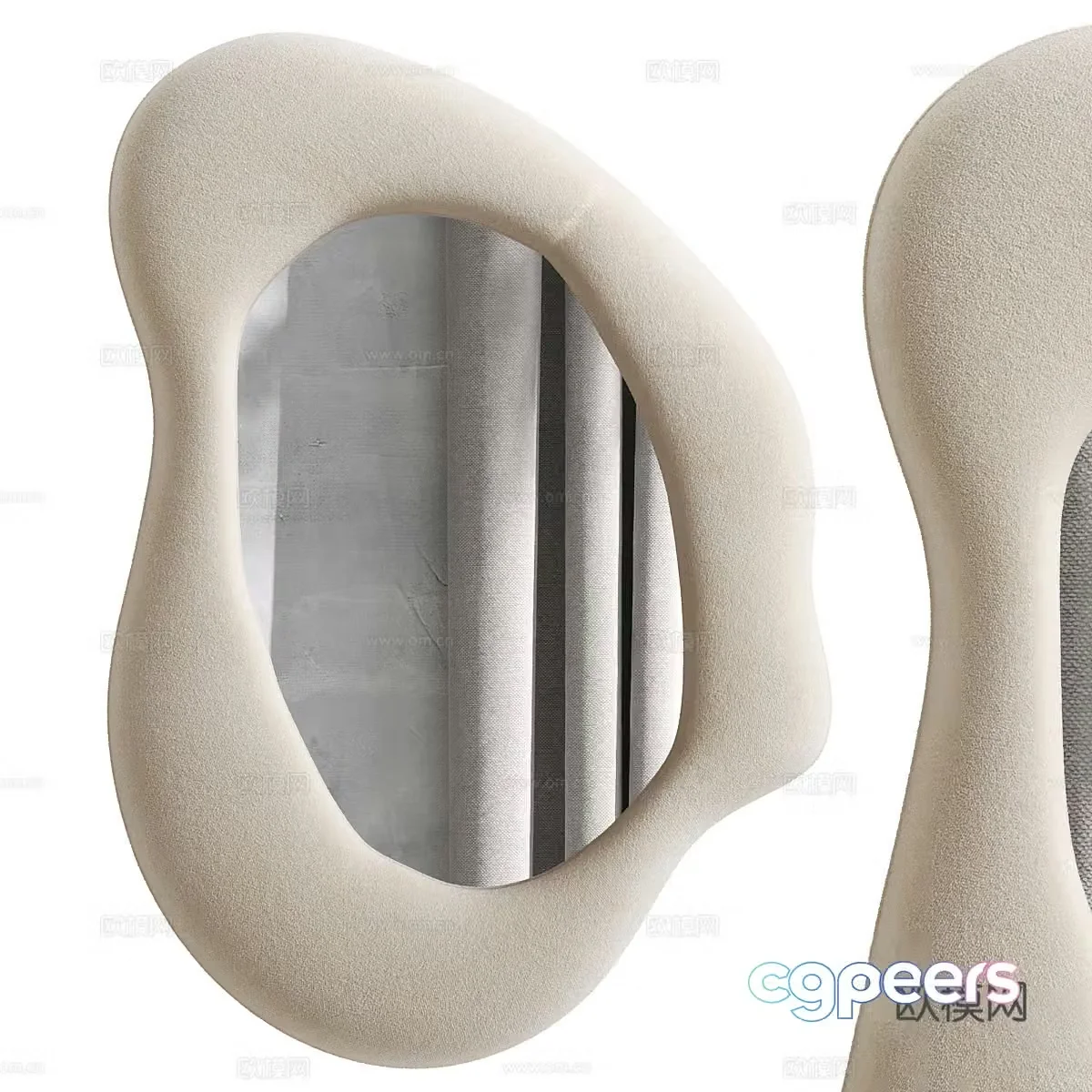 Special-shaped mirror styling mirror vanity mirror wall mirror bathroom mirror decorative mirror change to 3D model