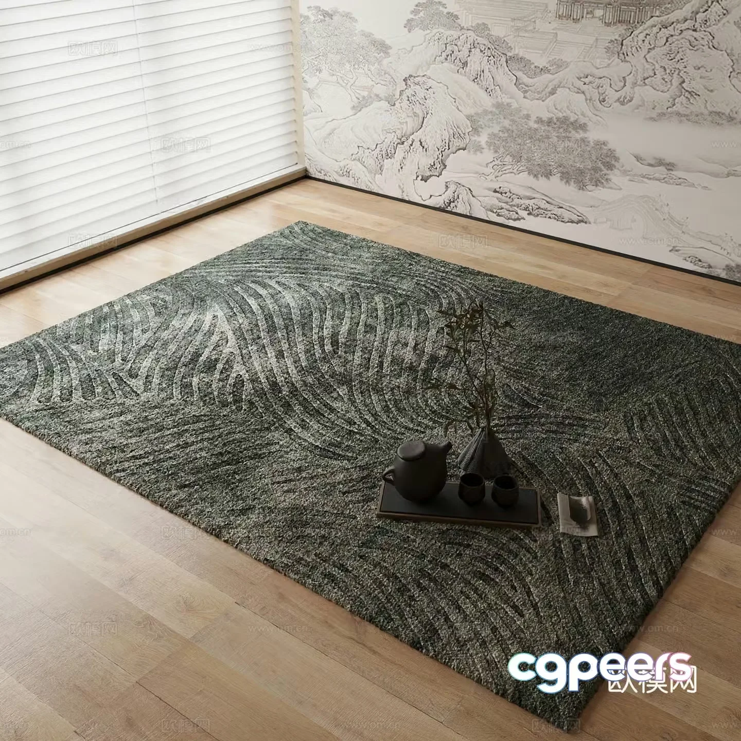 New Chinese carpet 3D model