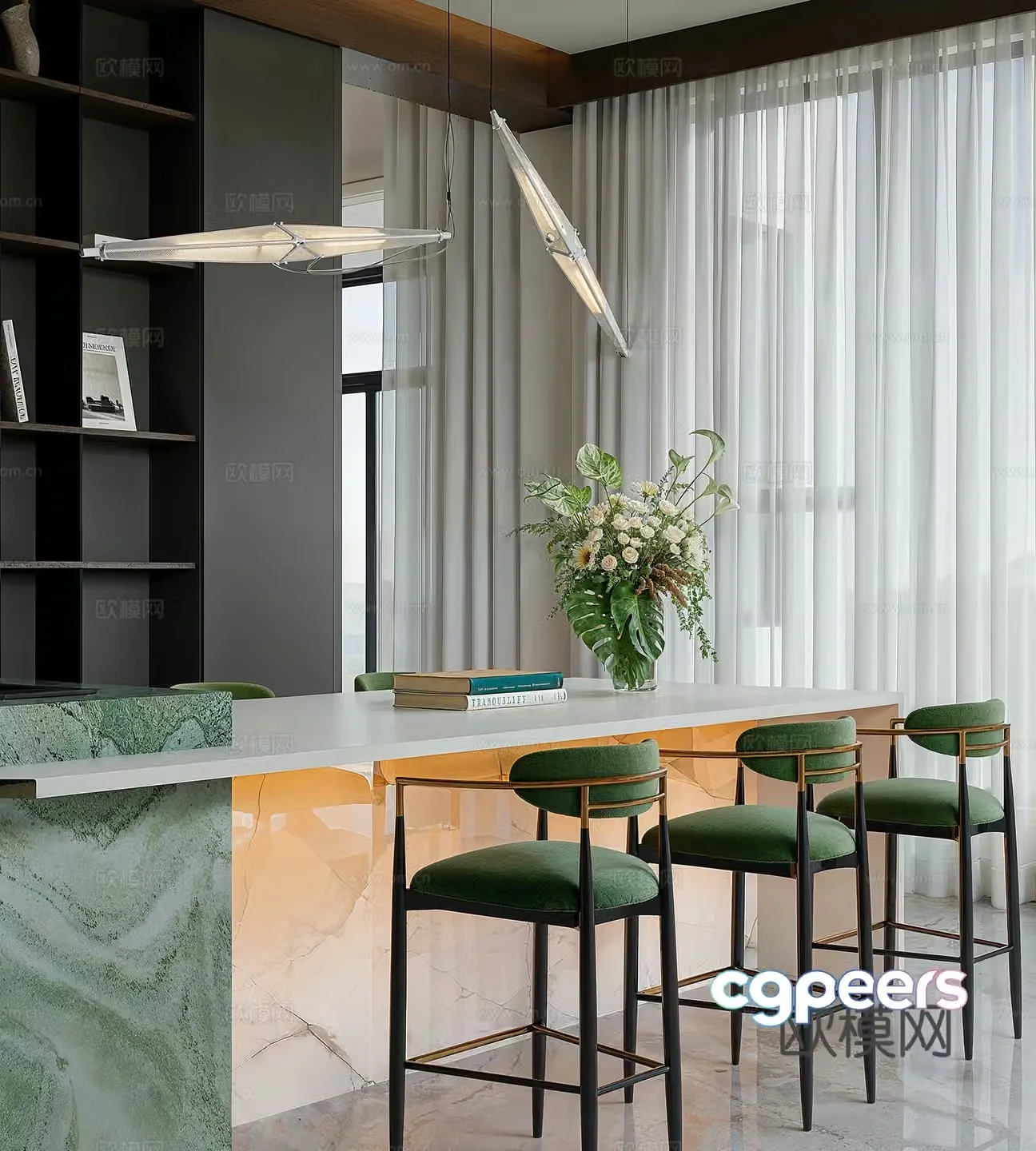 Modern restaurant 3d model