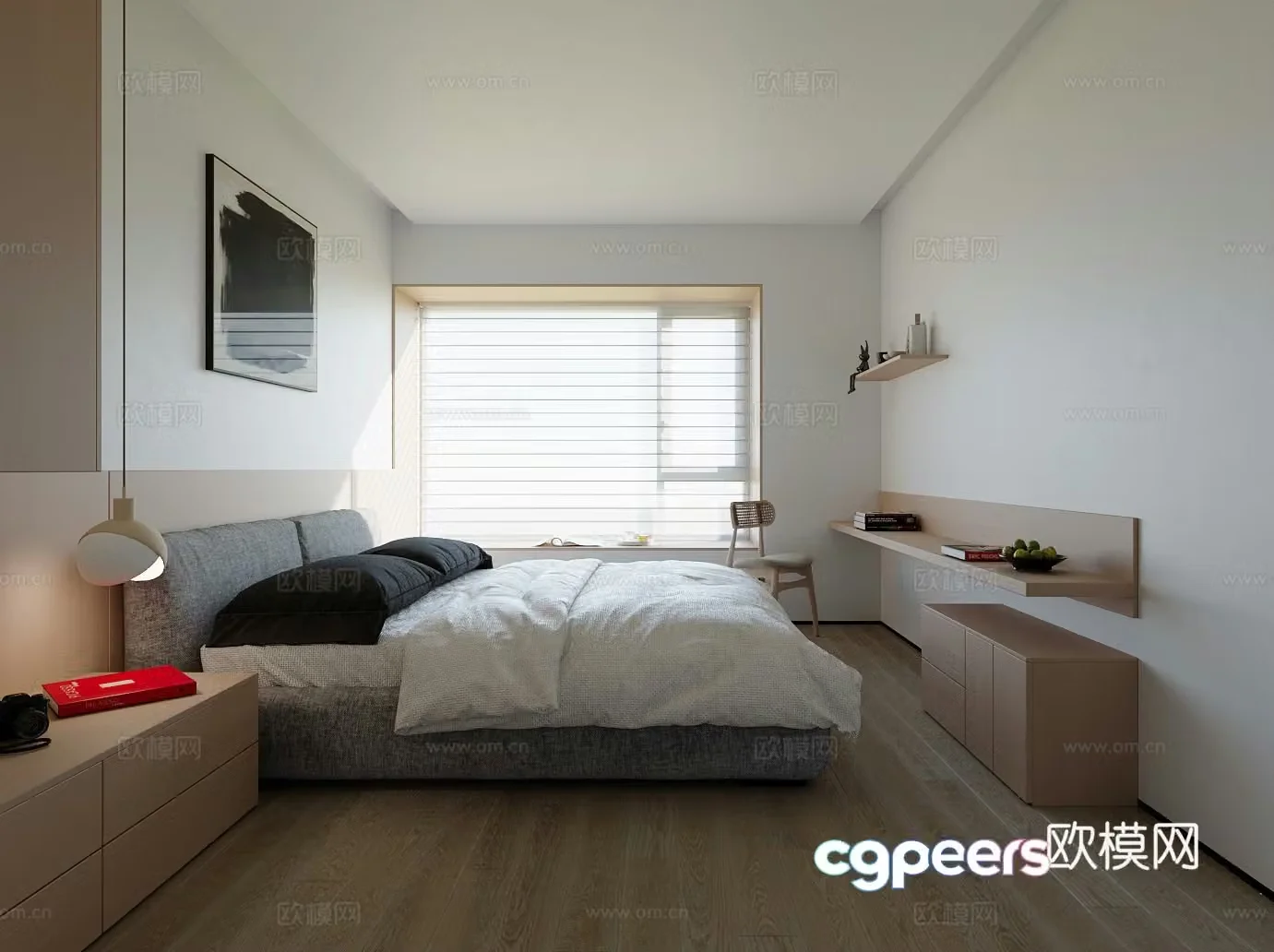 Modern bedroom master bedroom 3d model