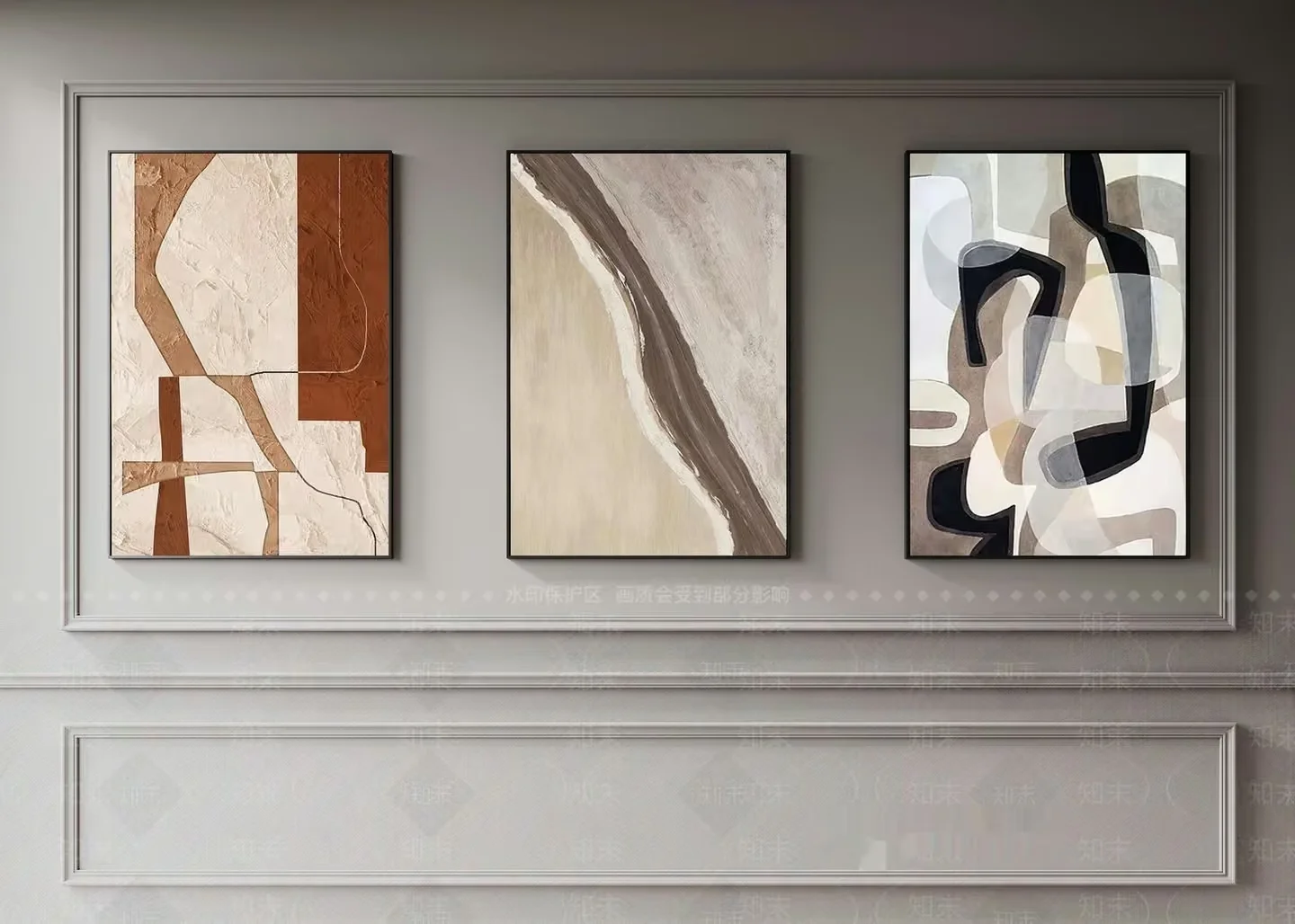 Abstract Art Pieces 3D Model – 14104 – VRAY Render