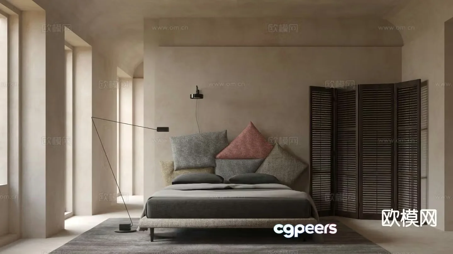Bonaldo double bed 3d model