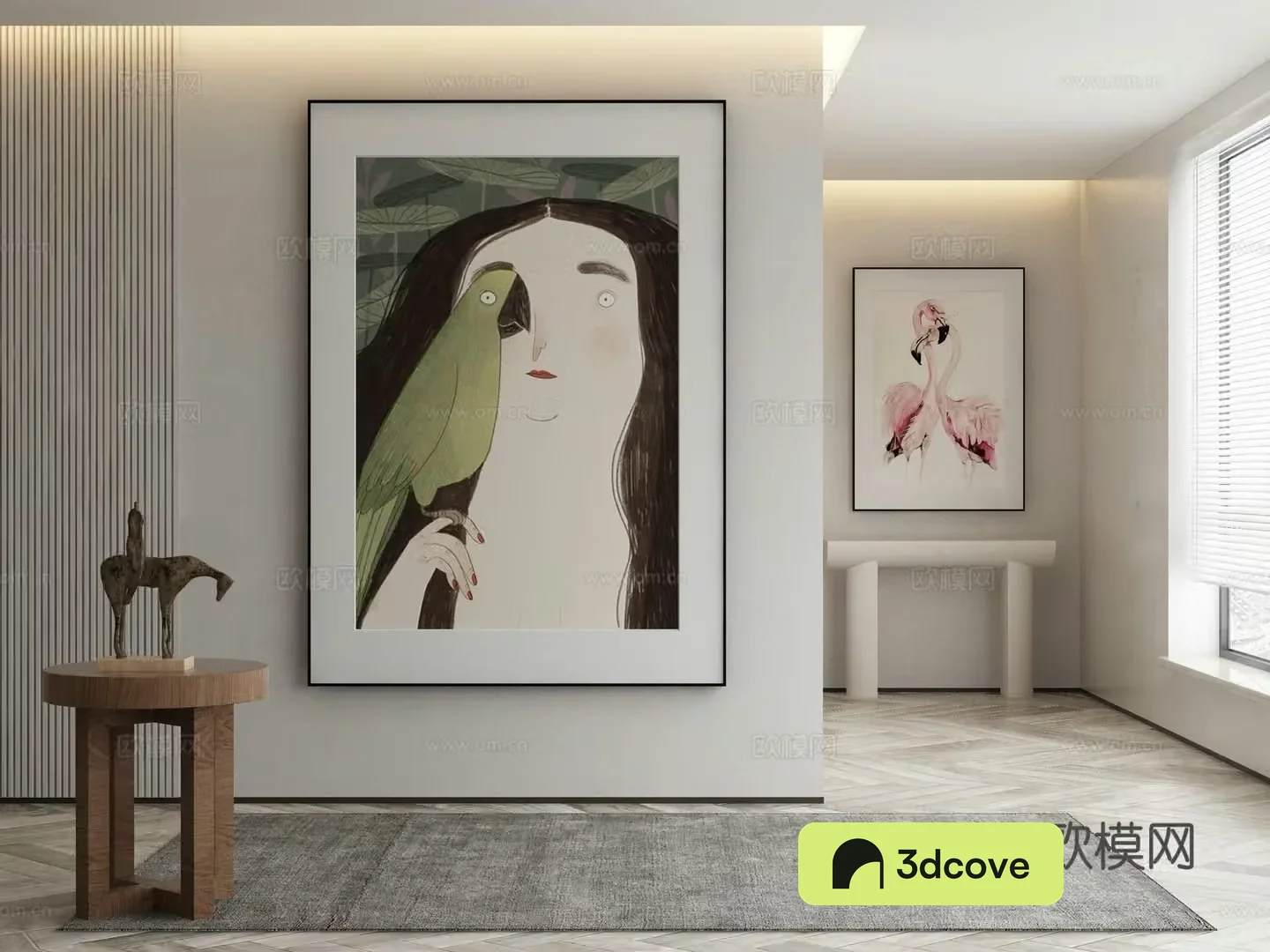 Wasabi hanging painting oil painting 3d model