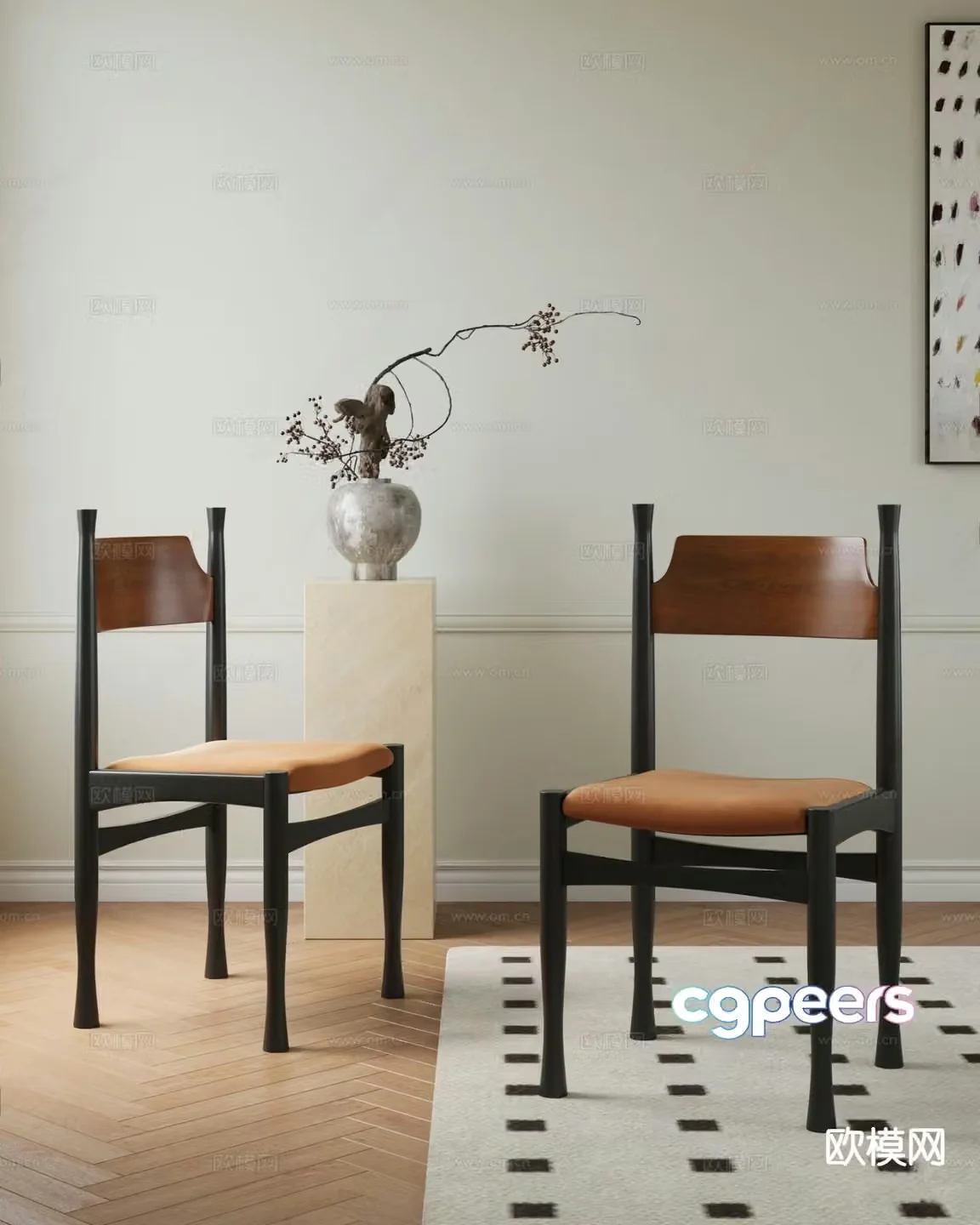 Wasabi chair single chair 3d model