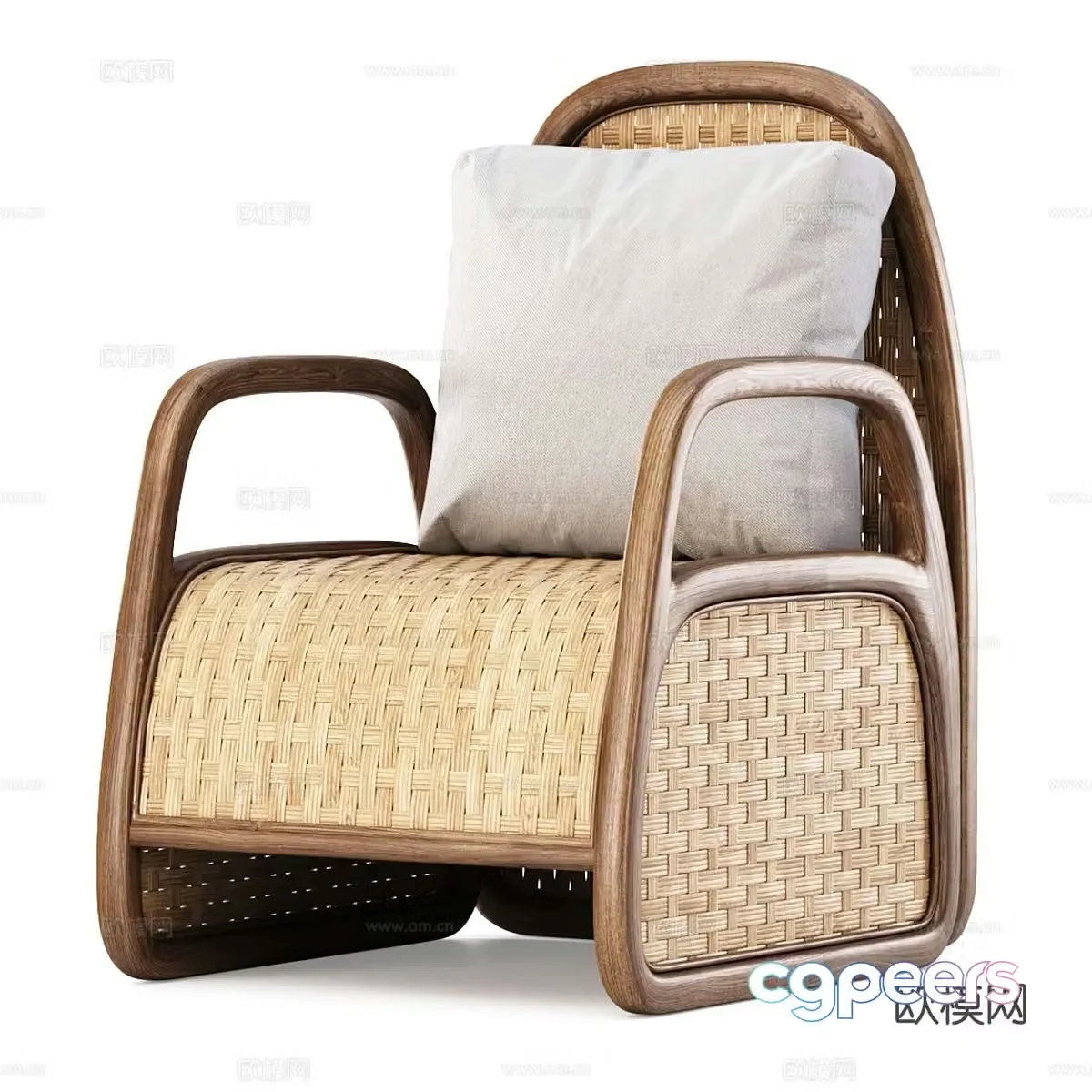 Wabi-sabi chair leisure chair 3d model